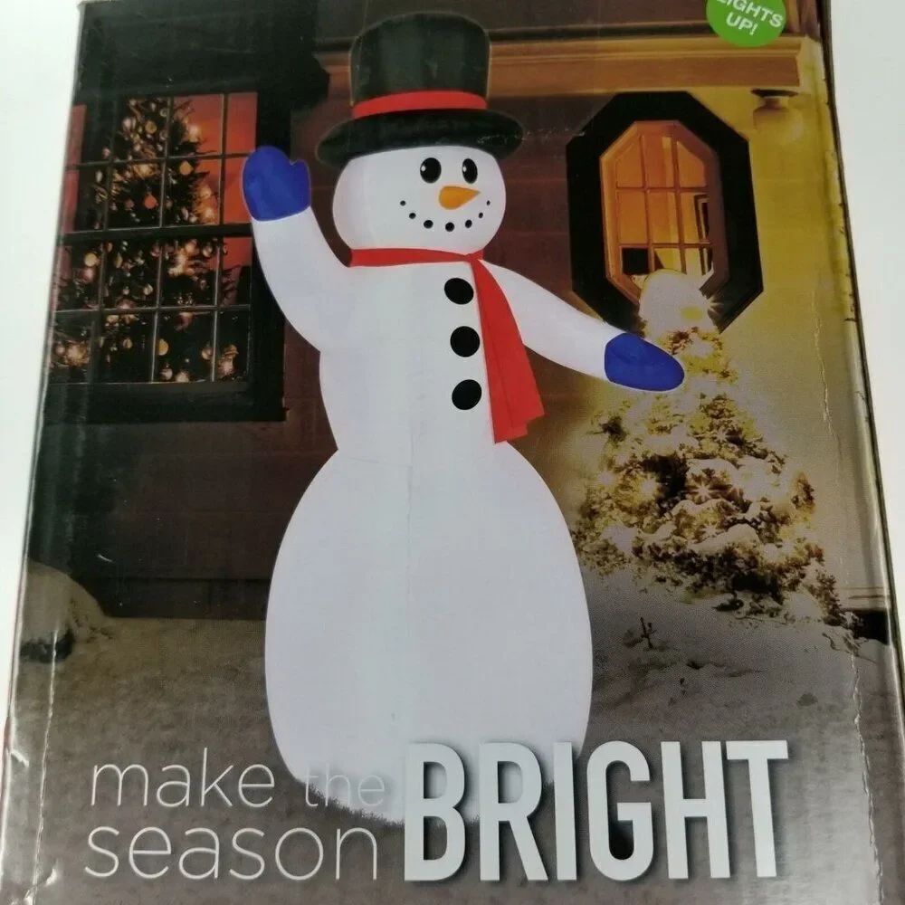 Make the Season BrightโSnowman 6โ Airblown Jumbo Inflatable Holiday Decor New